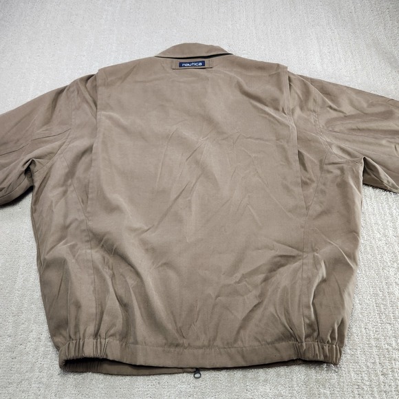 Vintage Nautica Sailing Jacket Men Large Bi Swing Chinstrap Bomber Flannel Lined - Picture 9 of 11